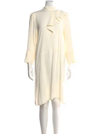 Pre-owned Marni Mock Neck Knee-length Dress W/ Tags In Neutral
