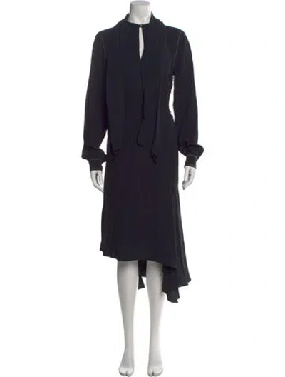 Pre-owned Marni Mock Neck Long Dress In Black