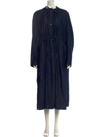 Pre-owned Marni Mock Neck Long Dress In Blue