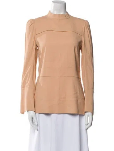 Pre-owned Marni Mock Neck Long Sleeve Blouse In Neutral