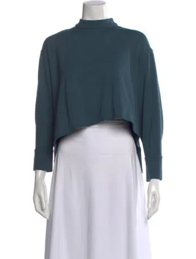 Pre-owned Marni Mock Neck Long Sleeve Sweatshirt In Blue