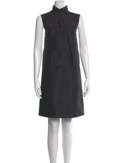 Pre-owned Marni Mock Neck Mini Dress In Blue
