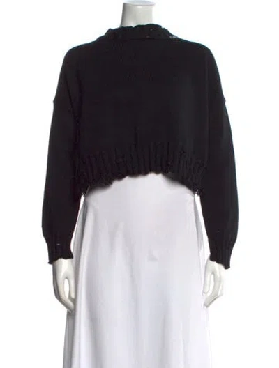 Pre-owned Marni Mock Neck Sweater In Black