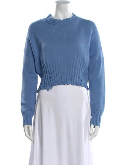 Pre-owned Marni Mock Neck Sweater In Blue