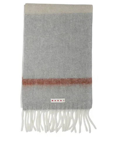 Marni Mohair And Alpaca Scarf In Gray