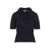 Marni Mohair Blend Short-sleeved T-shirt With Unique Design And Finish In Black