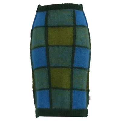 Marni Mohair-blend Skirt Kiwi In Multicolor Virgin Wool