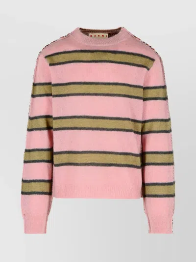 MARNI MOHAIR BLEND SWEATER STRIPED PATTERN