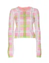 MARNI MOHAIR BRUSHED CHECKED SWEATER