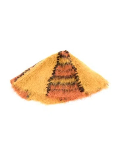 Pre-owned Marni Mohair Bucket Hat In Yellow
