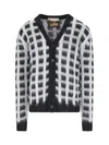 Marni Check Mohair-blend Cardigan
