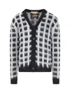 Marni Checked Mohair-blend Cardigan