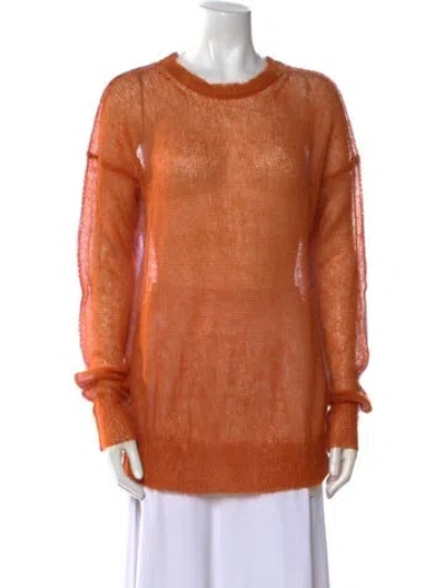 Pre-owned Marni Mohair Crew Neck Sweater In Orange