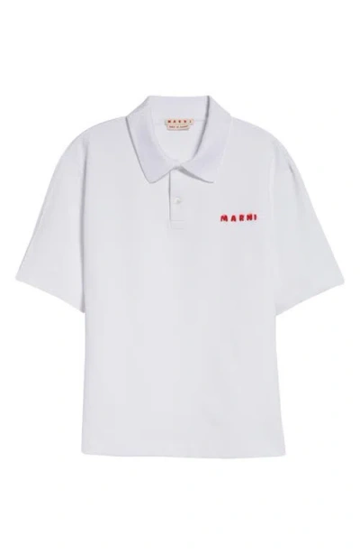 Marni Mohair Logo Piqué Polo