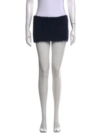 Pre-owned Marni Mohair Mini Skirt In Black