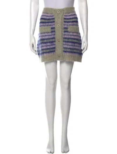 Pre-owned Marni Mohair Mini Skirt W/ Tags In Multi