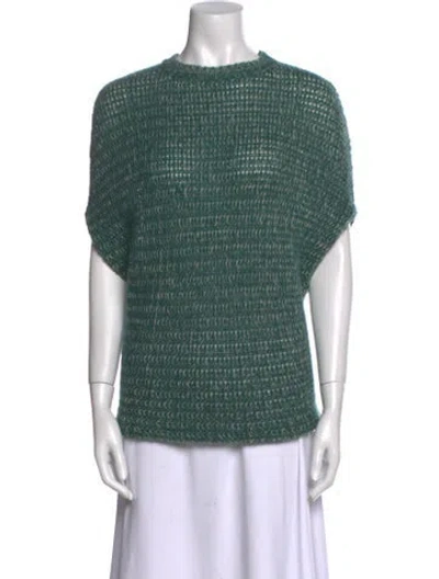 Pre-owned Marni Mohair Mock Neck Sweater In Green