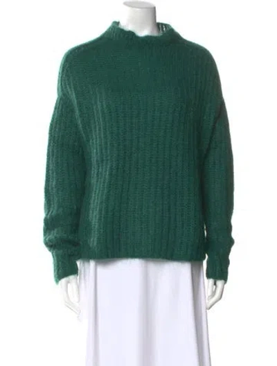 Pre-owned Marni Mohair Mock Neck Sweater In Green