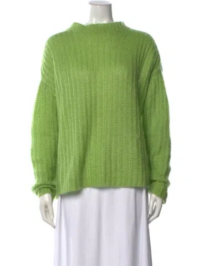 Pre-owned Marni Mohair Mock Neck Sweater In Green