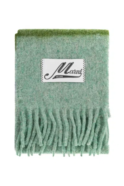 Marni Mohair Scarf For Stylish In Kiwi (green)