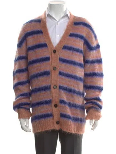 Pre-owned Marni Mohair Striped Cardigan In Multi