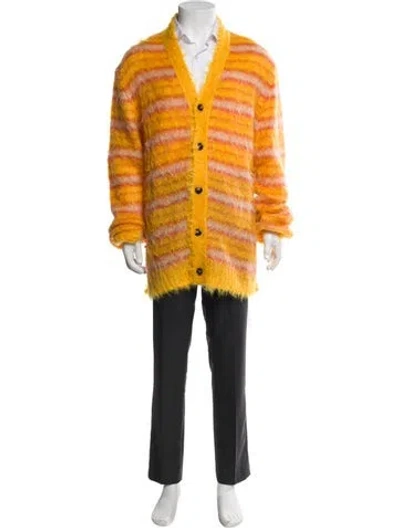 Pre-owned Marni Mohair Striped Overcoat W/ Tags In Multi