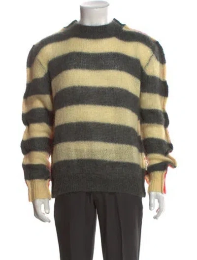 Pre-owned Marni Mohair Striped Pullover W/ Tags In Orange