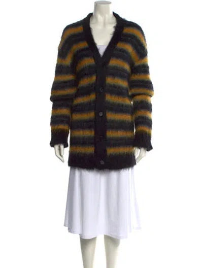 Pre-owned Marni Mohair Striped Sweater In Multi