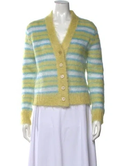 Pre-owned Marni Mohair Striped Sweater In Multicolor