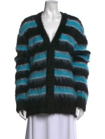 Pre-owned Marni Mohair Striped Sweater In Multicolor
