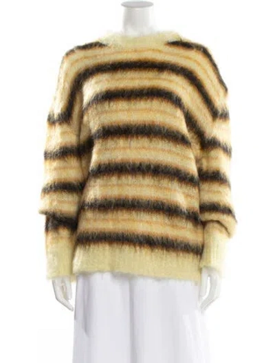 Pre-owned Marni Mohair Striped Sweater In Neutral