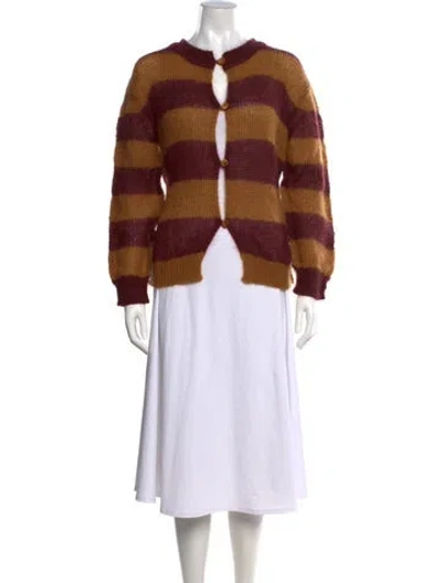Pre-owned Marni Mohair Striped Sweater In Neutrals