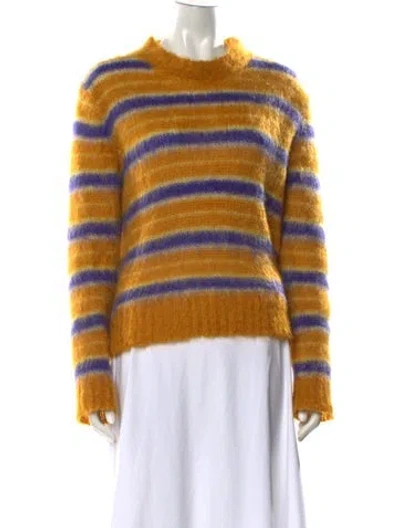 Pre-owned Marni Mohair Striped Sweater In Purple