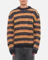 Marni Striped Sweater In Orange