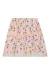 Marni Monet Allover Satin Short Skirt In Pink