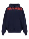 Marni Sweatshirt With Maxi Logo Print In Blue