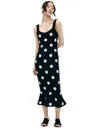 Marni Monoprint Midi Dress In Black