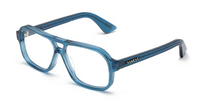 Marni Moziqui Ocean 5kj Men's Glasses Blue Size 57 - Free Lenses - Blue Light Block Available In Transparent Ocean Blue