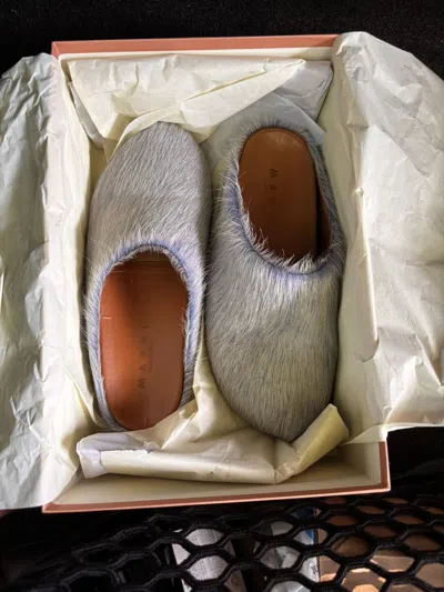 Pre-owned Marni Mule Shoess Blue/gray Shoes