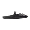 Marni Sculptural Black Calfskin Mules With Open Back In Black