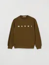 Marni Kids'  Boy's Crew Neck Cotton Sweatshirt With Contrast Logo In Multi