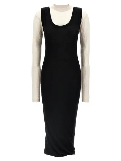 MARNI MULTI-LAYERED DRESS WITH CRINKLED HEM