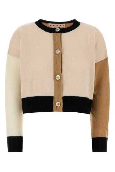 MARNI MULTICOLOR CASHMERE OVERSIZE CARDIGAN