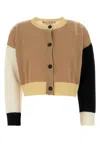 Marni Women's Multicolor Cashmere Oversize Cardigan | Size It 38 | Cdmd0393q0ufx385 Color Blw74 In Winterwheat