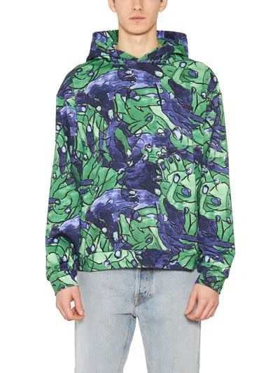 Marni Multicolor Cotton Sweatshirt With Hood For Men