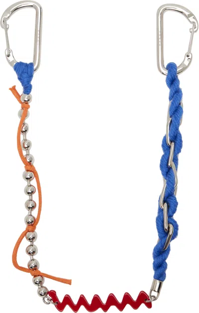 Marni Multicolor Enamel  Symbol Double Hook Charm Wallet Chain