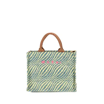 MARNI MULTICOLOR FABRIC SHOULDER BAG