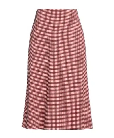 Marni Multicolor Flared Skirt In Brown