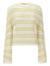 Marni Cozy Crewneck Sweater Shoulder Detail In Multi