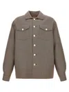Marni Micro Houndstooth Wool Jacket In Multicolor
